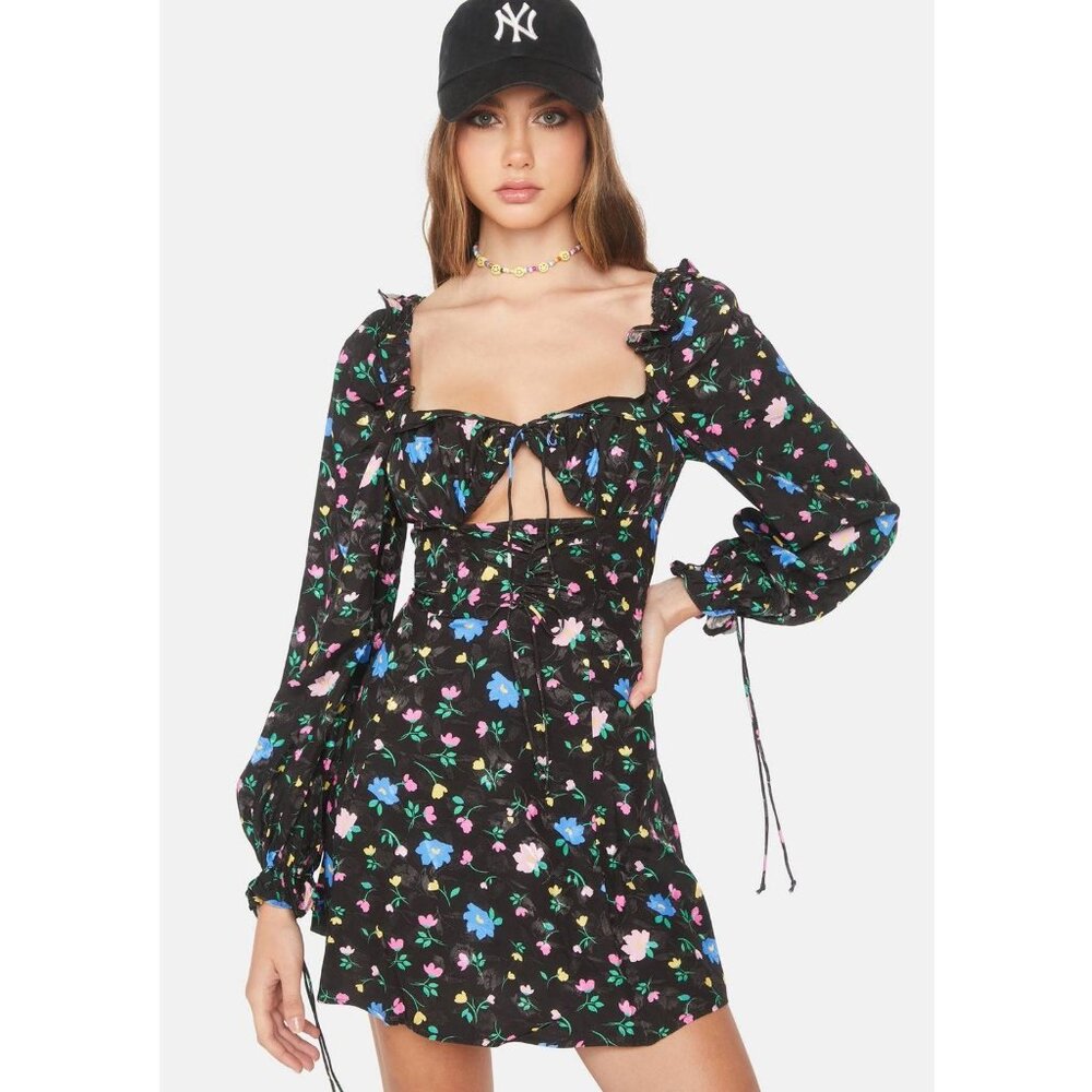 For Love And Lemons Lexy Long Sleeve Mini Dress